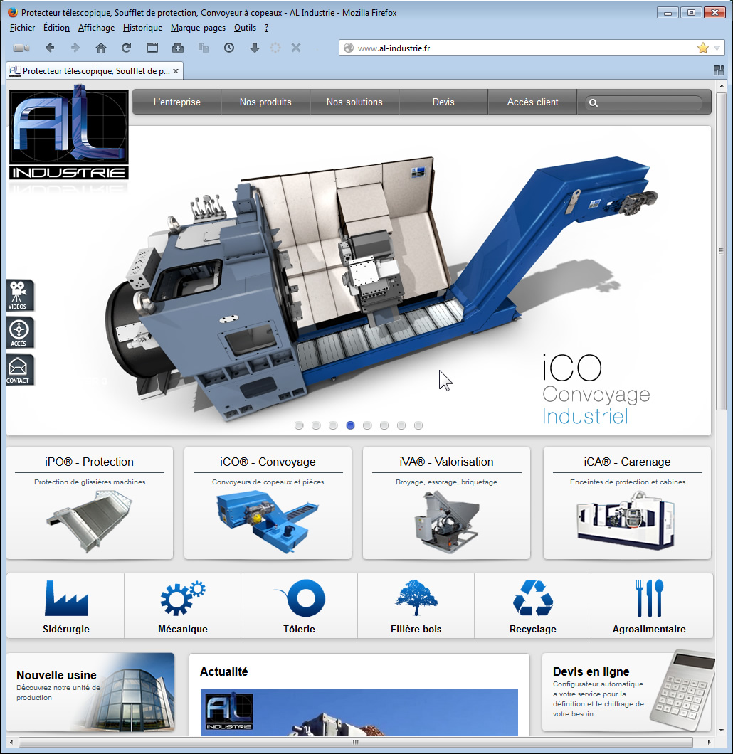 Site Web AL industrie