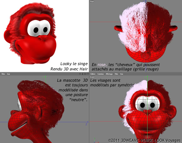 making of coiffure 3D
